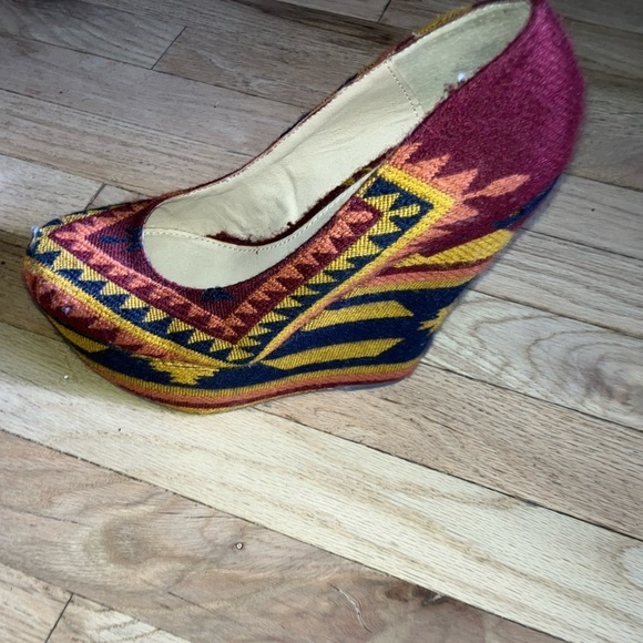 Steve Madden Pammyy Wedge Aztec Multi Color - Picture 7 of 11